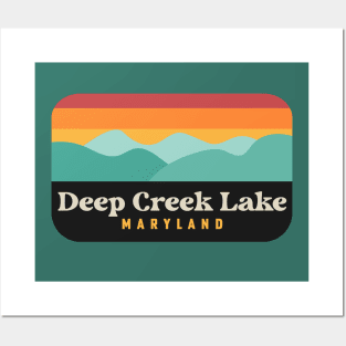 Deep Creek Lake State Park Maryland Retro Vintage Sunset Posters and Art